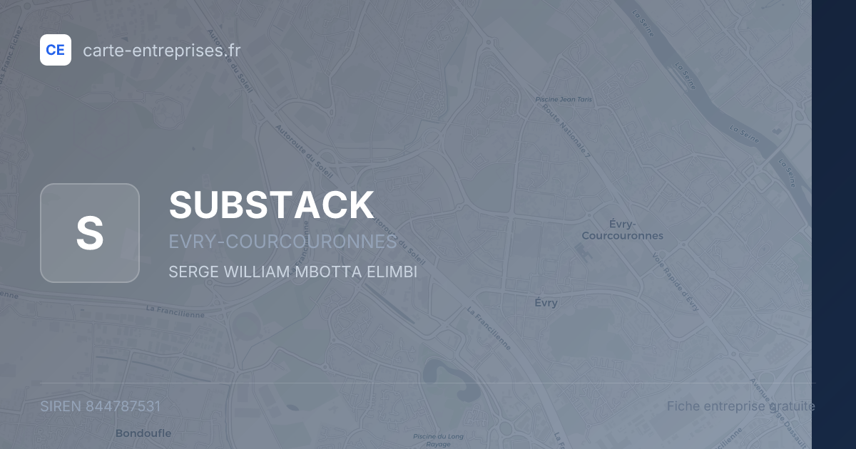 SUBSTACK — 844787531 — fiche entreprise
