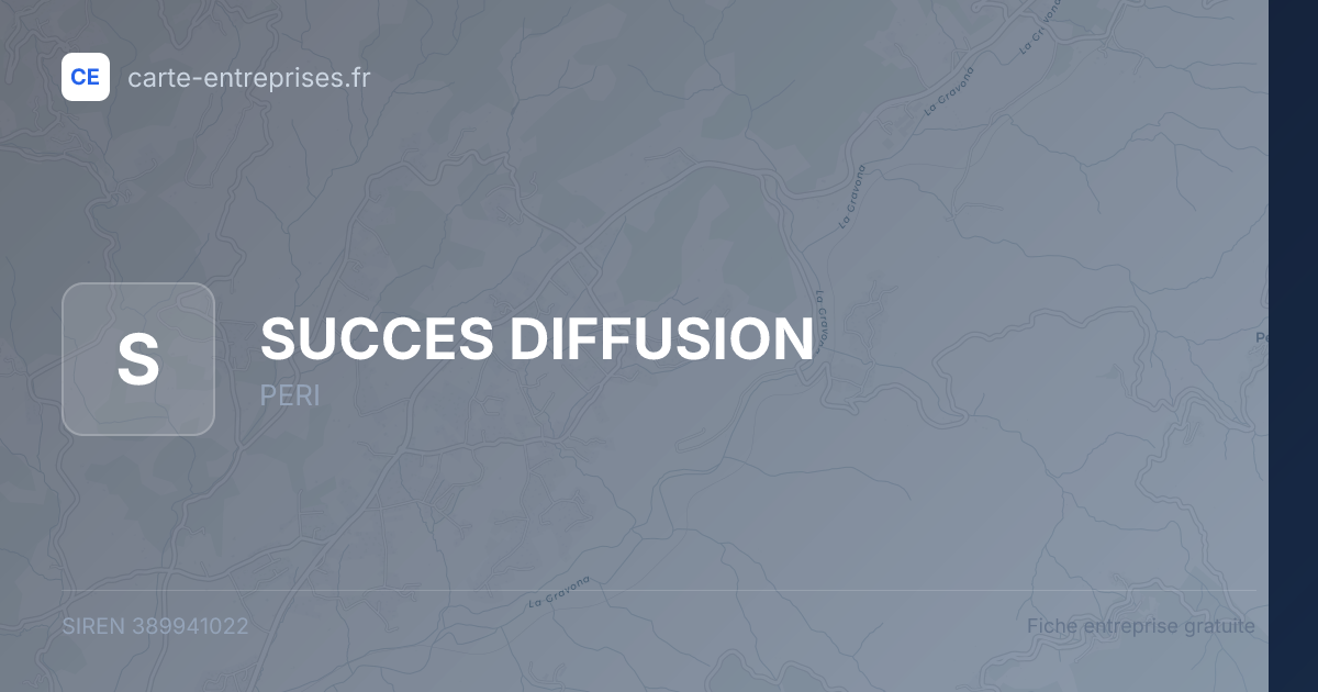 SUCCES DIFFUSION — 389941022 — fiche entreprise