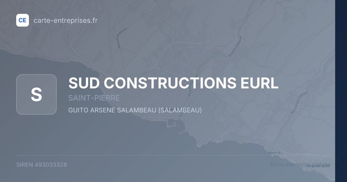 SUD CONSTRUCTIONS EURL — 493033328 — fiche entreprise