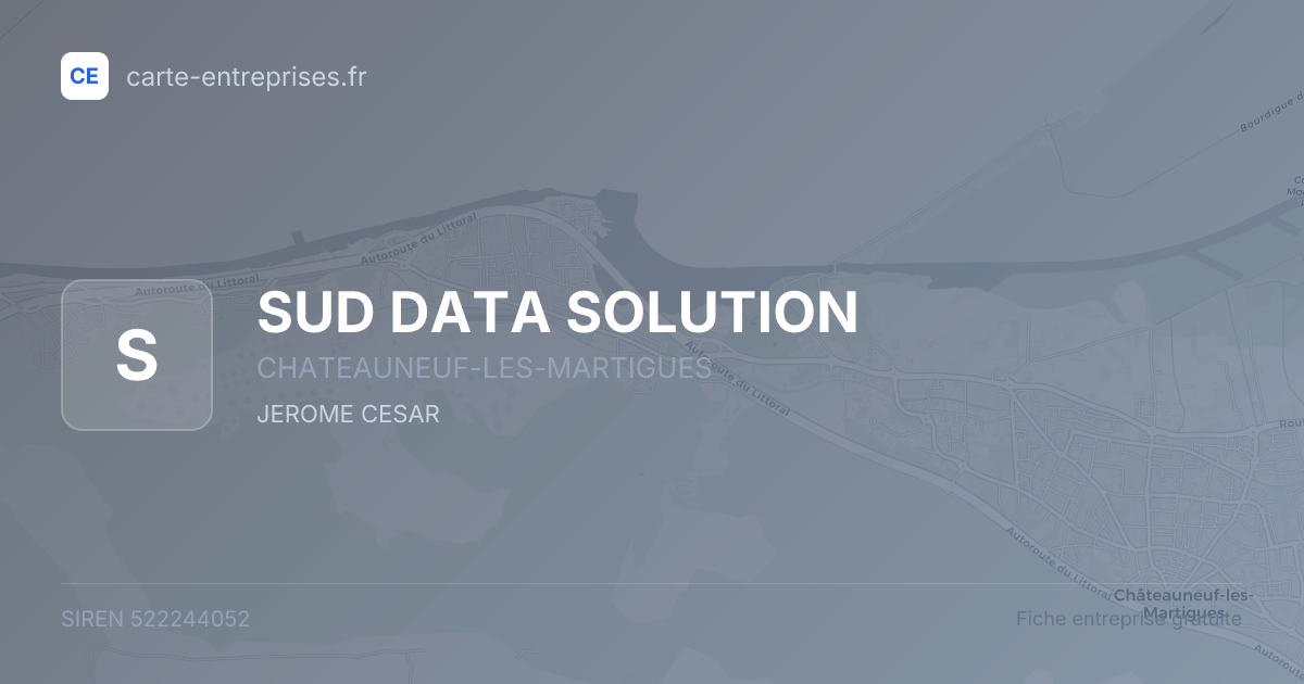 SUD DATA SOLUTION — 522244052 — fiche entreprise