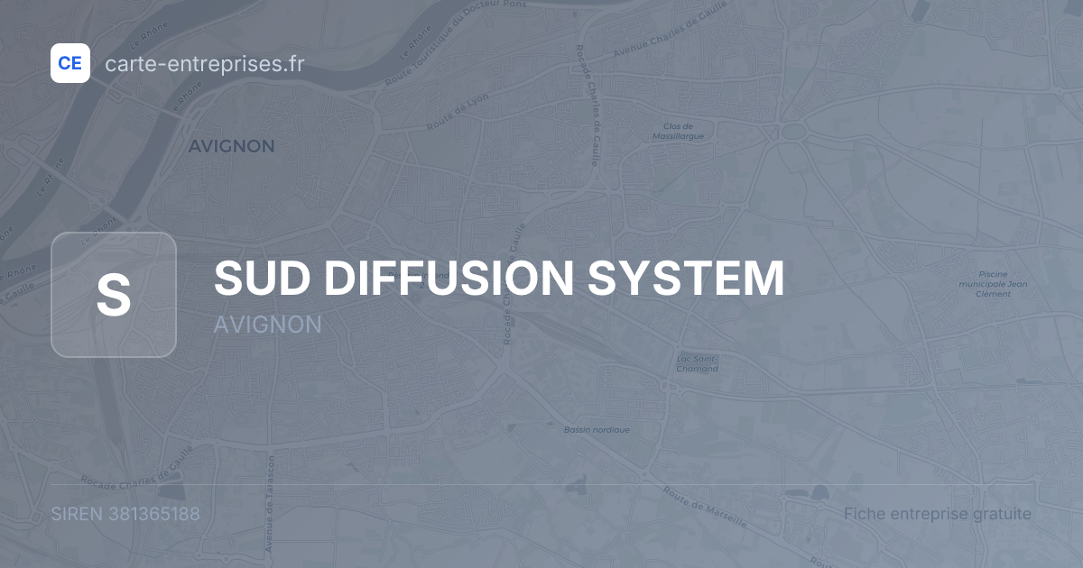 SUD DIFFUSION SYSTEM — 381365188 — fiche entreprise