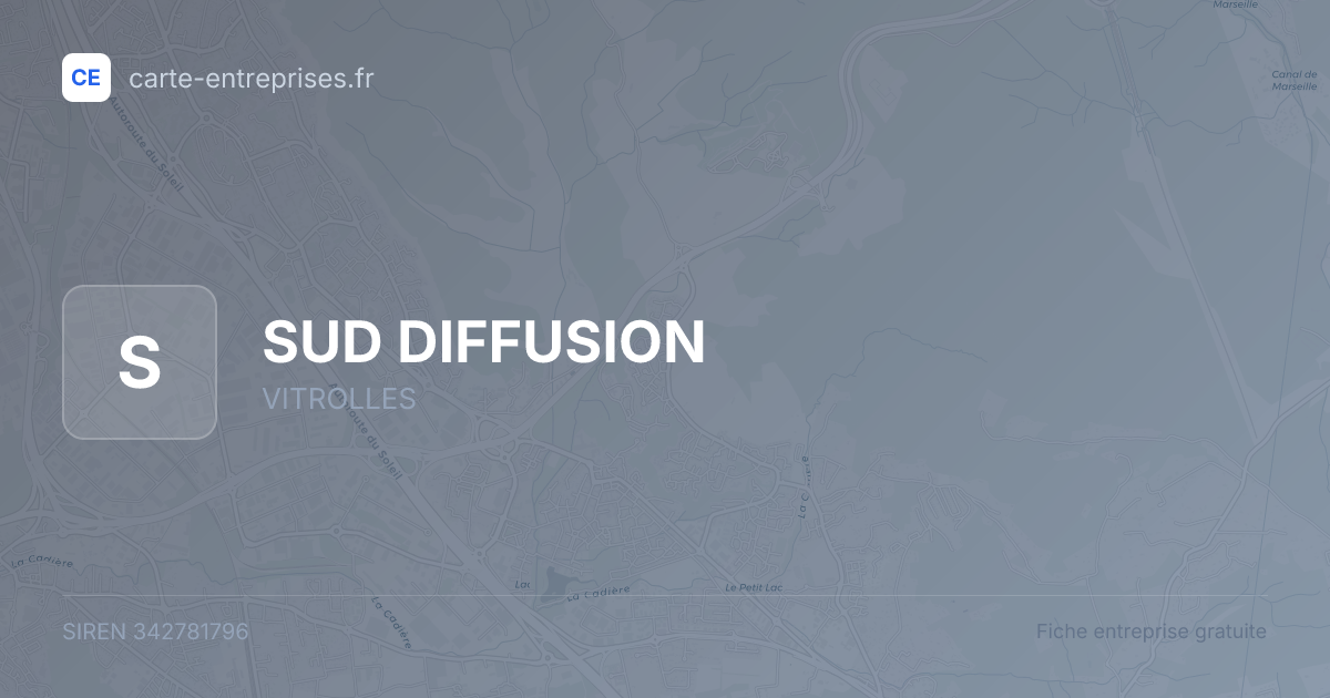 SUD DIFFUSION — 342781796 — fiche entreprise