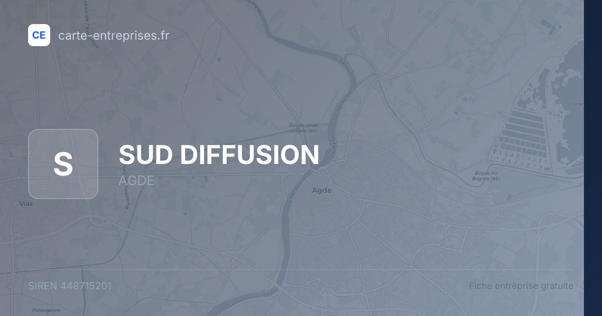 SUD DIFFUSION — 448715201 — fiche entreprise