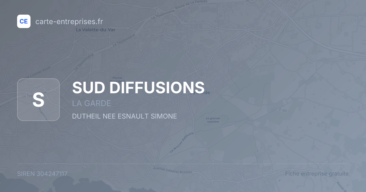 SUD DIFFUSIONS — 304247117 — fiche entreprise