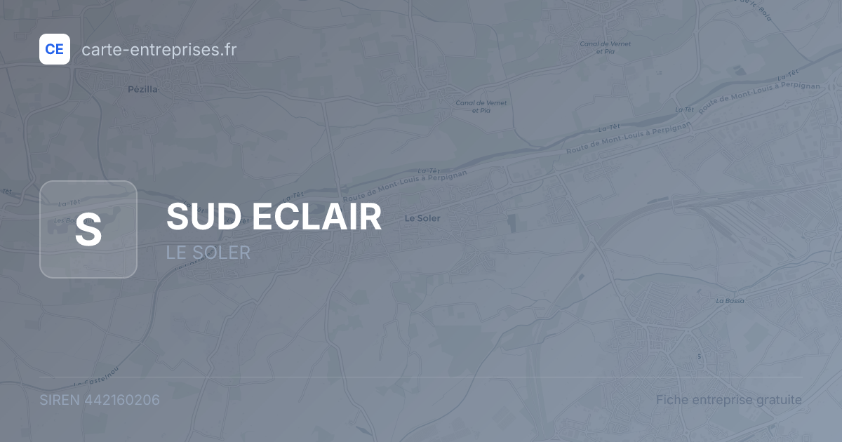 SUD ECLAIR — 442160206 — fiche entreprise