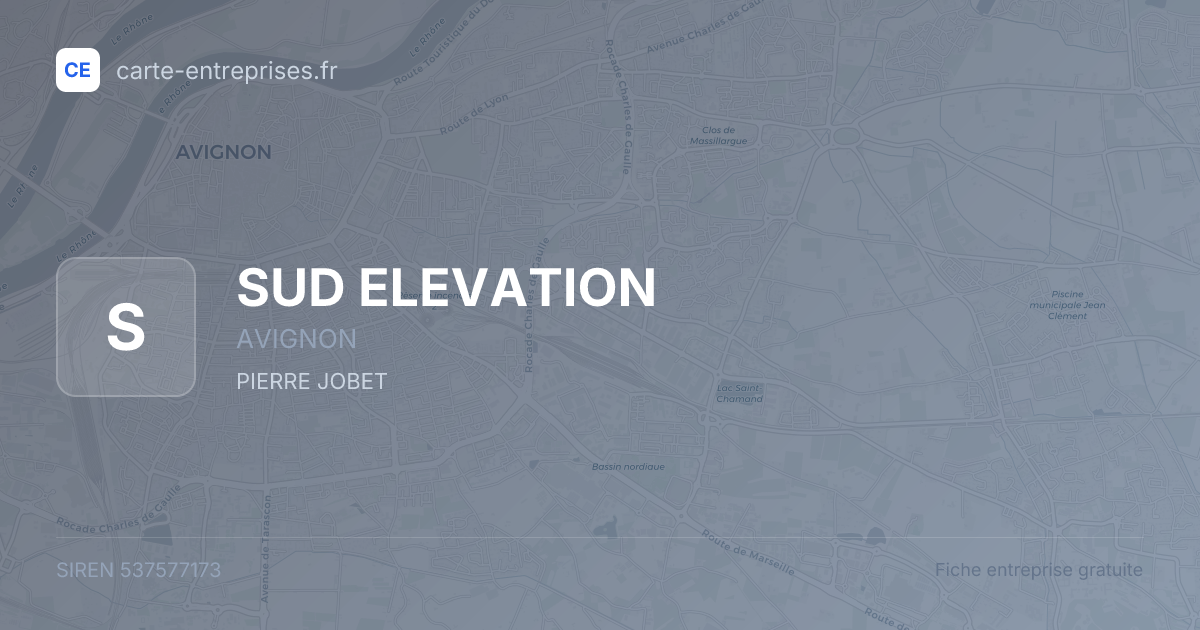 SUD ELEVATION — 537577173 — fiche entreprise