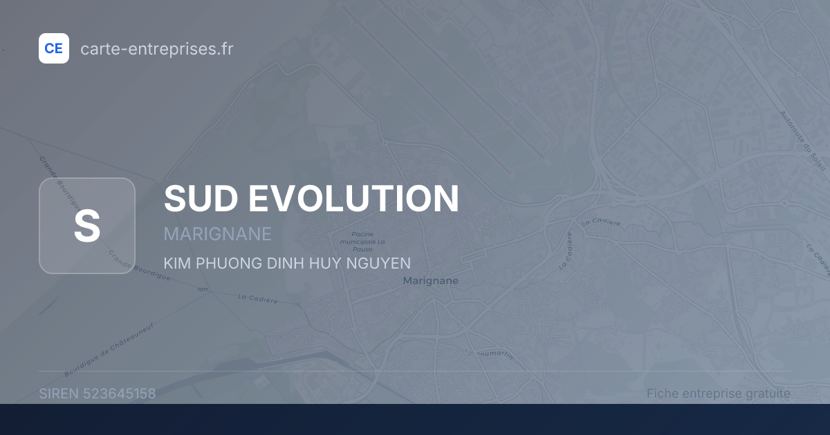 SUD EVOLUTION — 523645158 — fiche entreprise