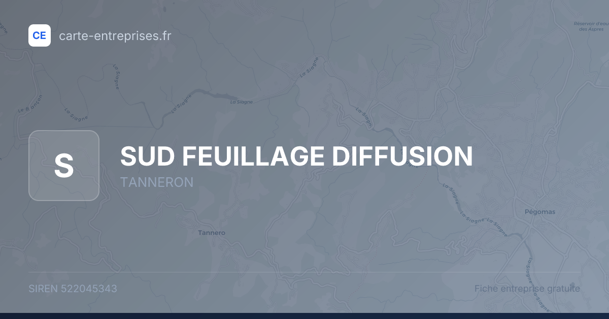 SUD FEUILLAGE DIFFUSION — 522045343 — fiche entreprise