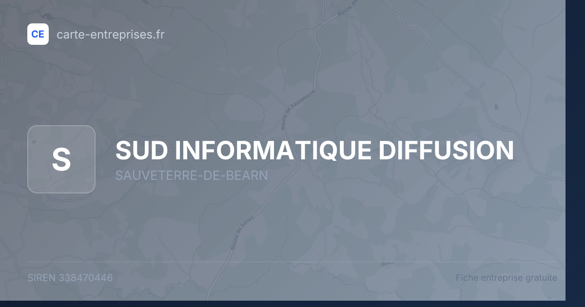 SUD INFORMATIQUE DIFFUSION — 338470446 — fiche entreprise