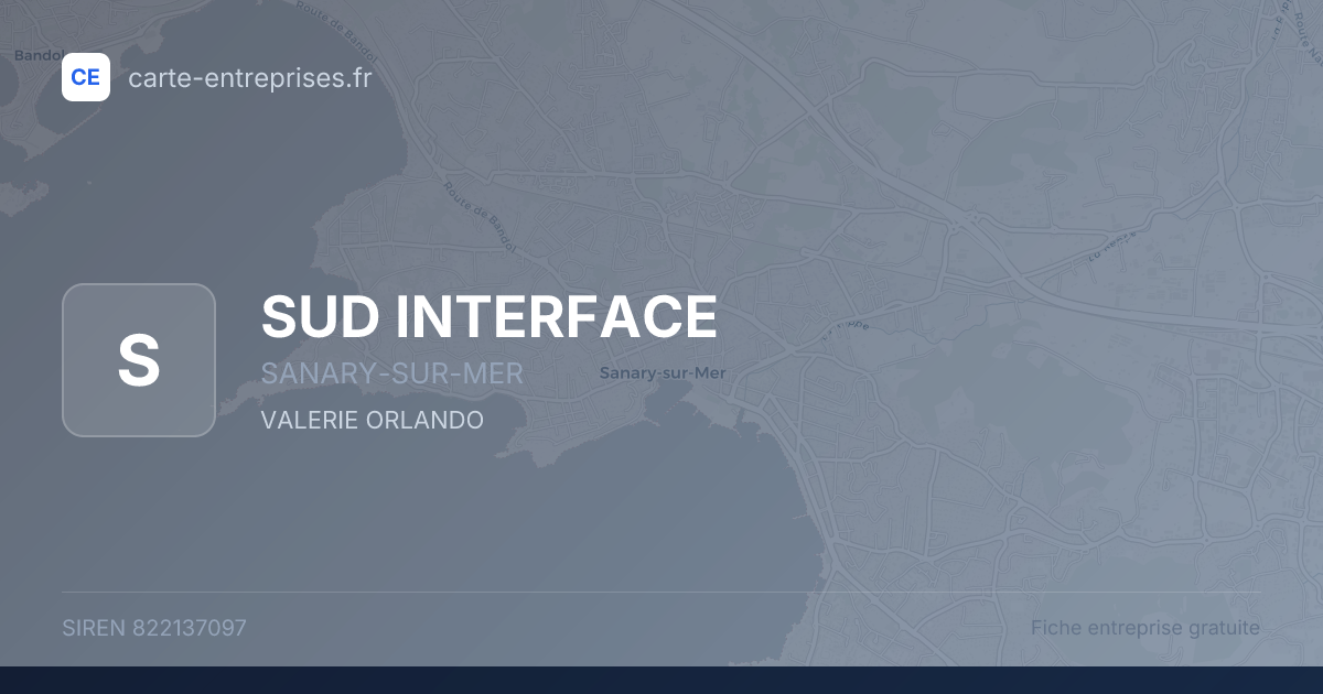 SUD INTERFACE — 822137097 — fiche entreprise