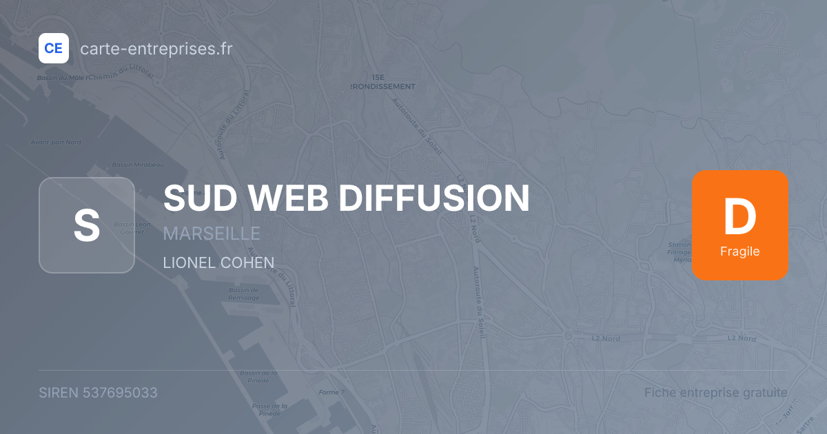SUD WEB DIFFUSION — 537695033 — fiche entreprise