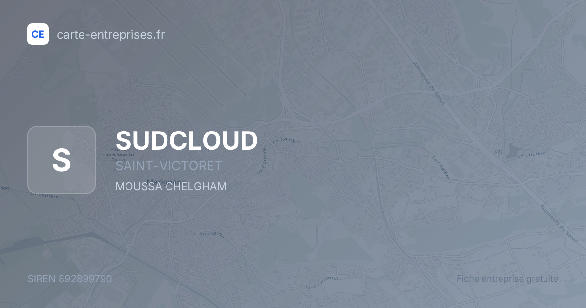 SUDCLOUD — 892899790 — fiche entreprise