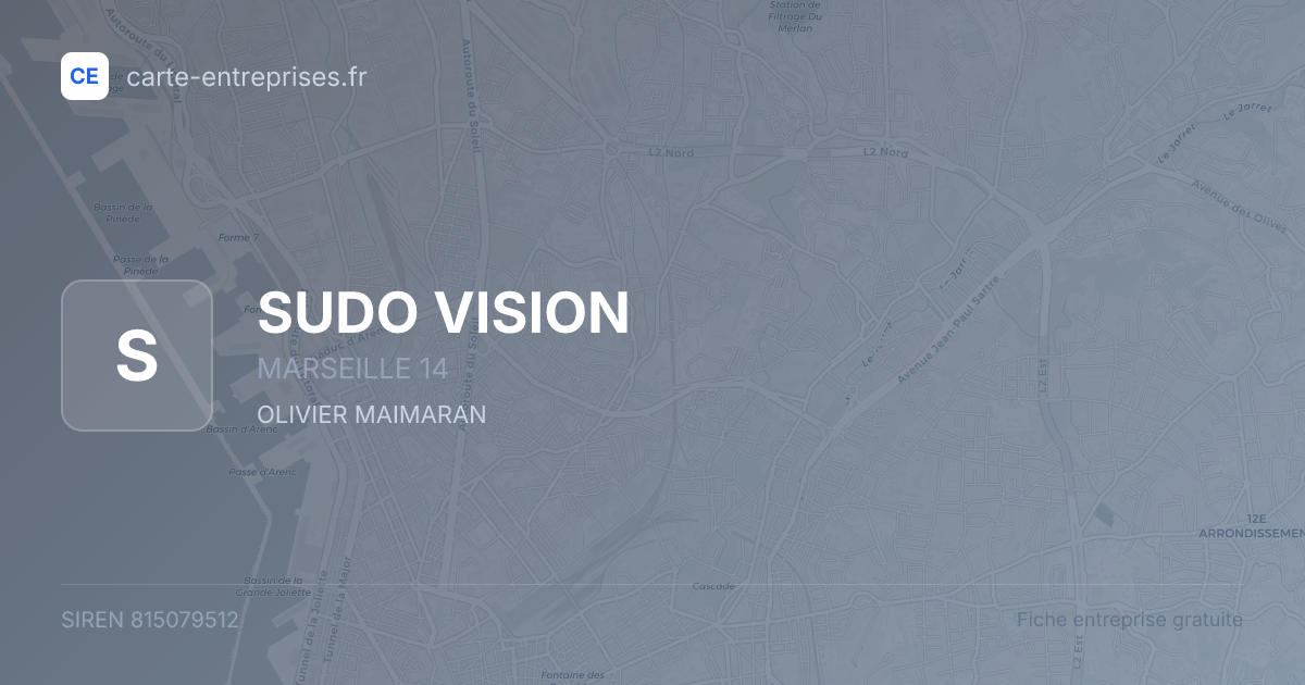 SUDO VISION — 815079512 — fiche entreprise