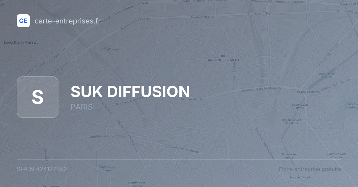 SUK DIFFUSION — 424127652 — fiche entreprise