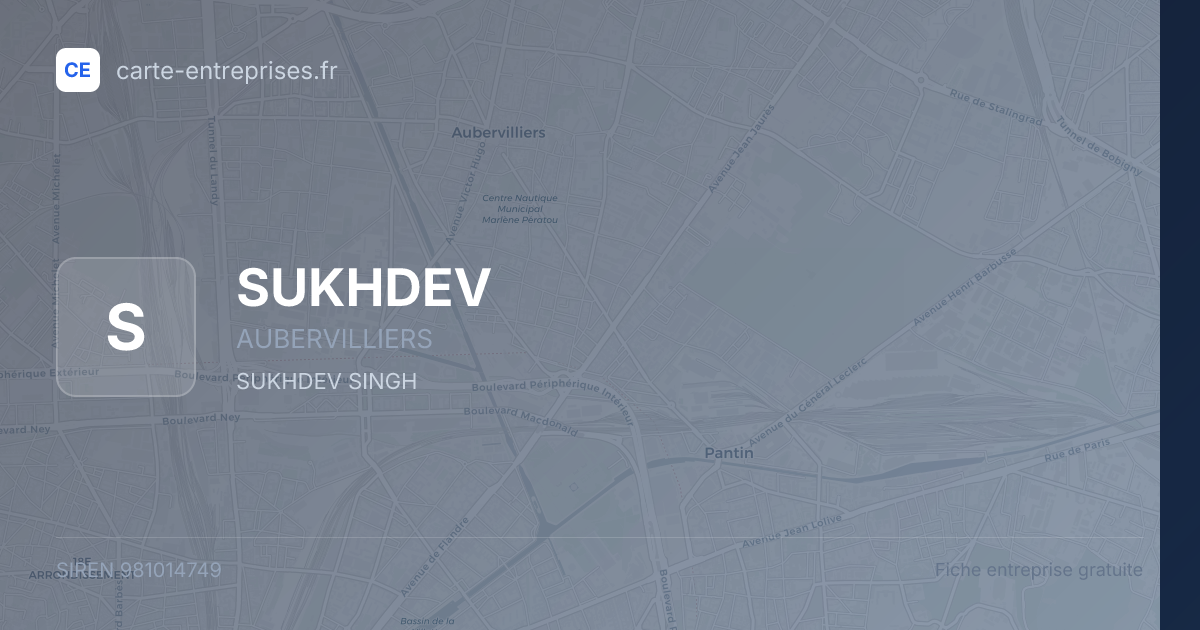 SUKHDEV — 981014749 — fiche entreprise