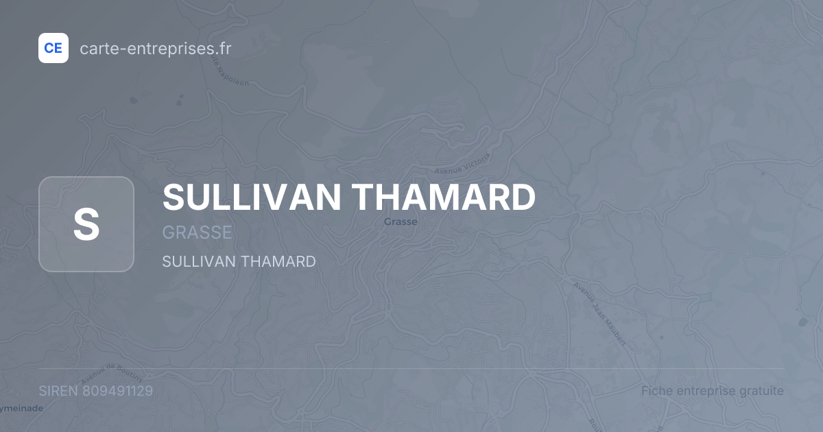 SULLIVAN THAMARD — 809491129 — fiche entreprise