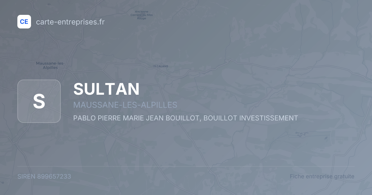 SULTAN — 899657233 — fiche entreprise