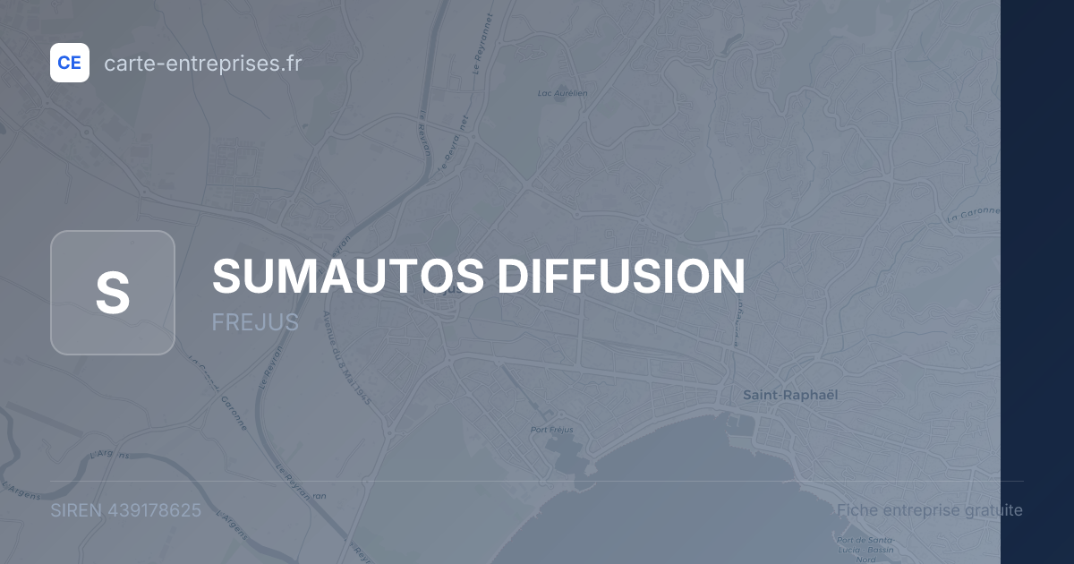 SUMAUTOS DIFFUSION — 439178625 — fiche entreprise