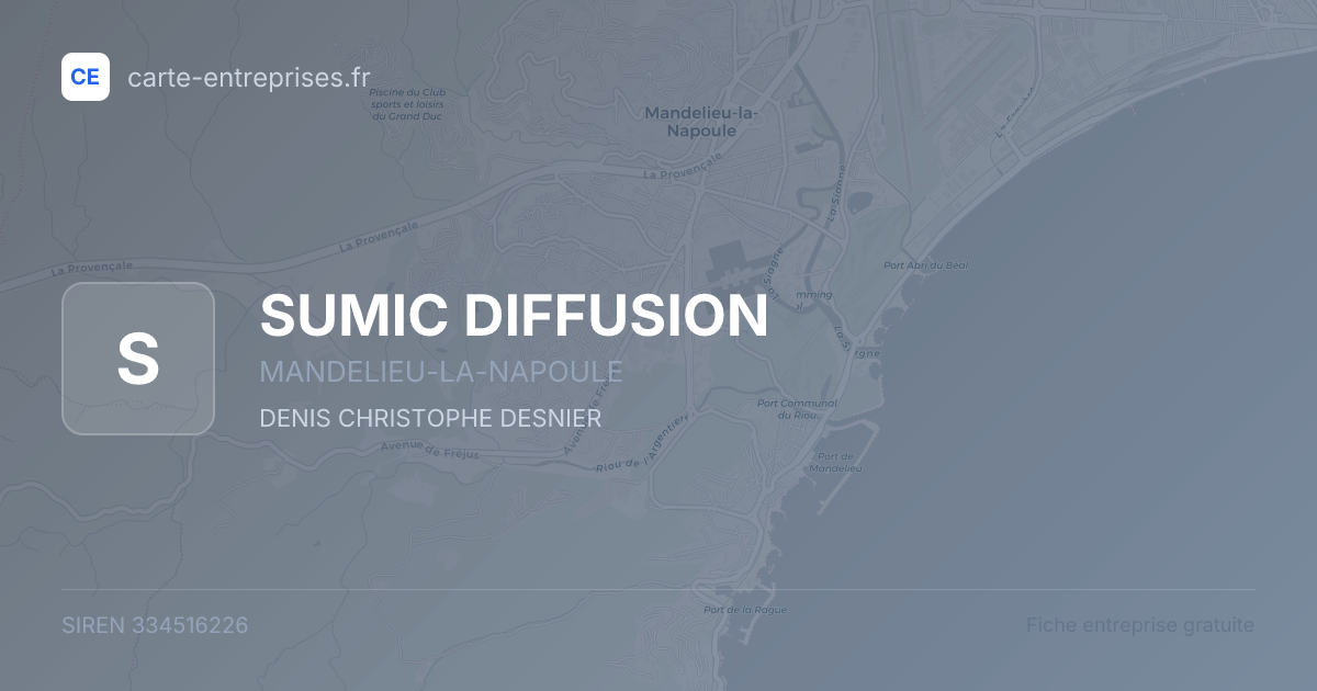 SUMIC DIFFUSION — 334516226 — fiche entreprise