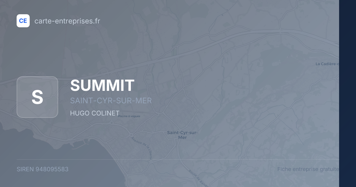 SUMMIT — 948095583 — fiche entreprise