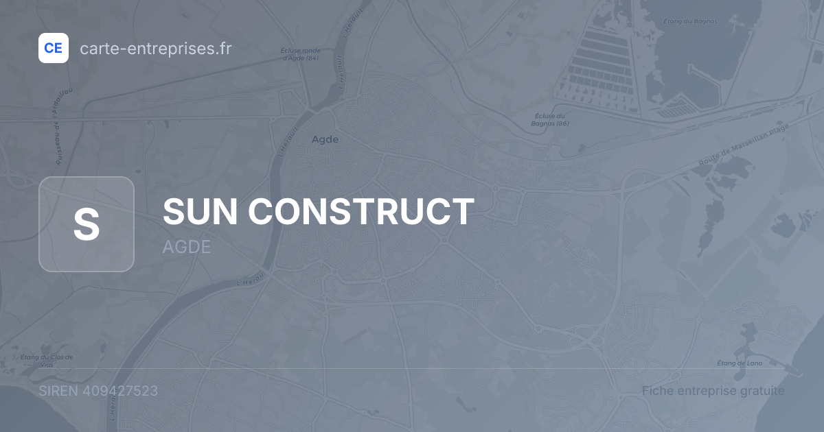 SUN CONSTRUCT — 409427523 — fiche entreprise