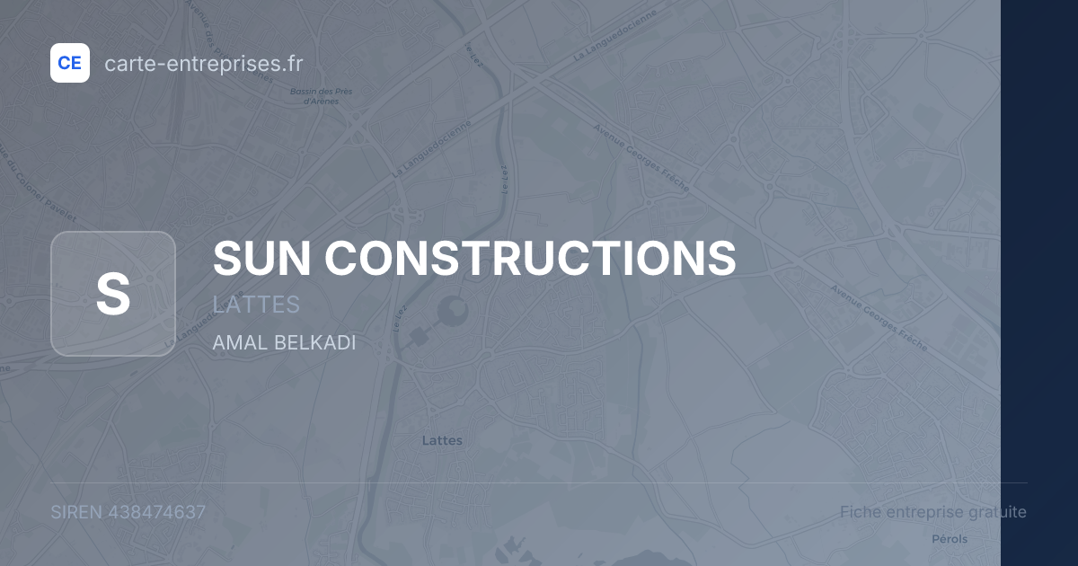 SUN CONSTRUCTIONS — 438474637 — fiche entreprise