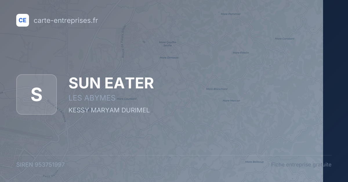 SUN EATER — 953751997 — fiche entreprise