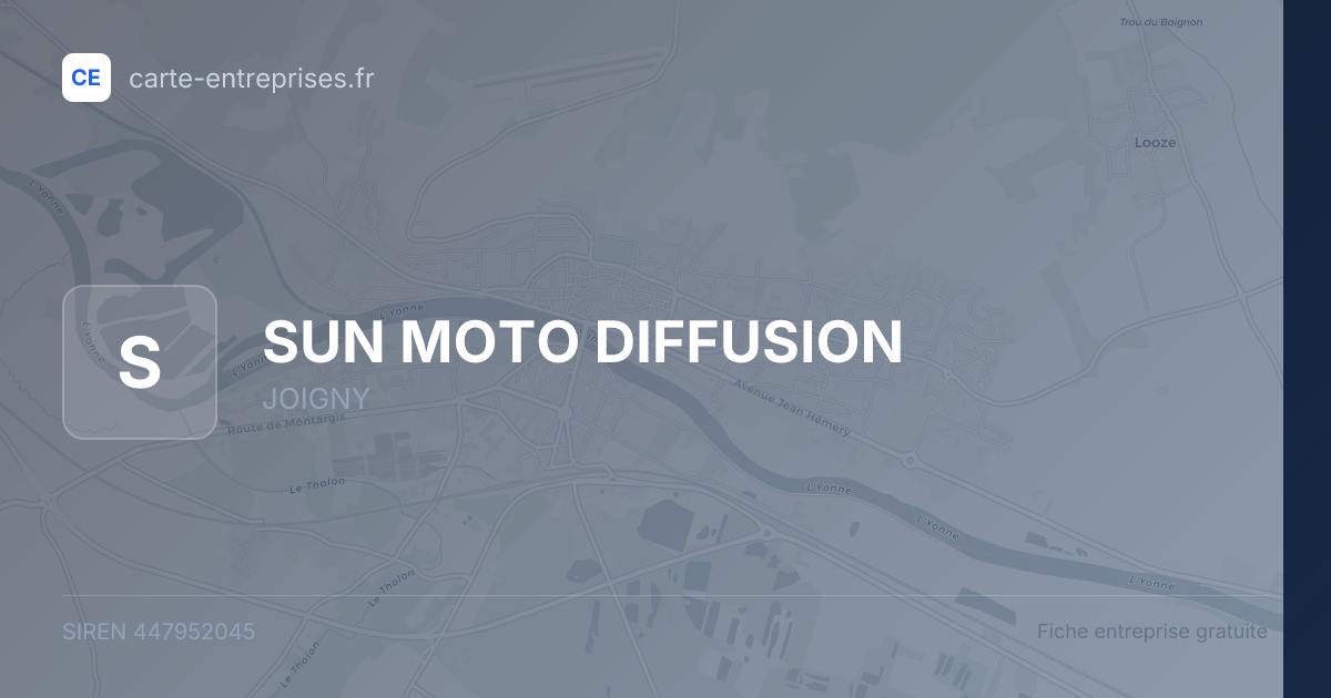SUN MOTO DIFFUSION — 447952045 — fiche entreprise