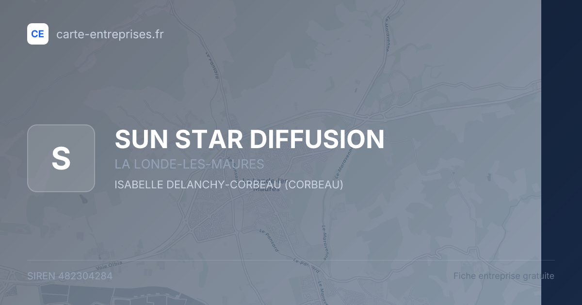 SUN STAR DIFFUSION — 482304284 — fiche entreprise