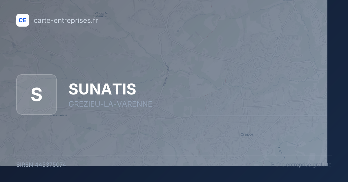 SUNATIS — 445375074 — fiche entreprise