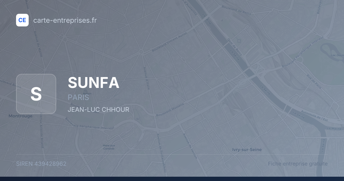 SUNFA — 439428962 — fiche entreprise
