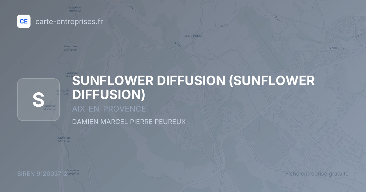 SUNFLOWER DIFFUSION — 912003712 — fiche entreprise