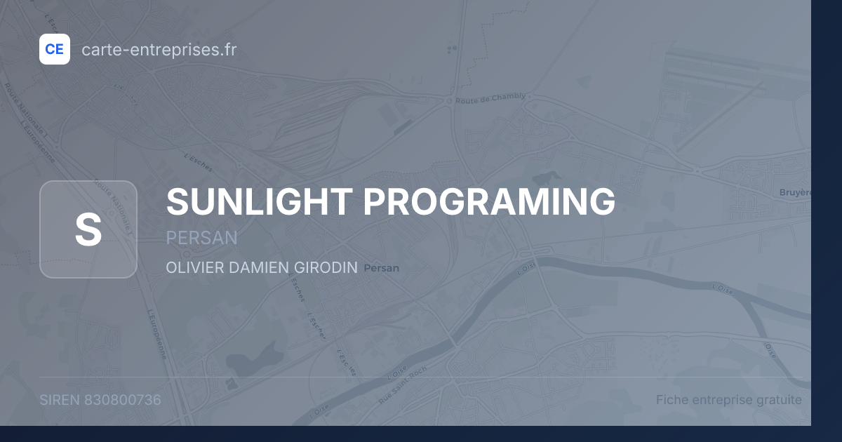 SUNLIGHT PROGRAMING — 830800736 — fiche entreprise