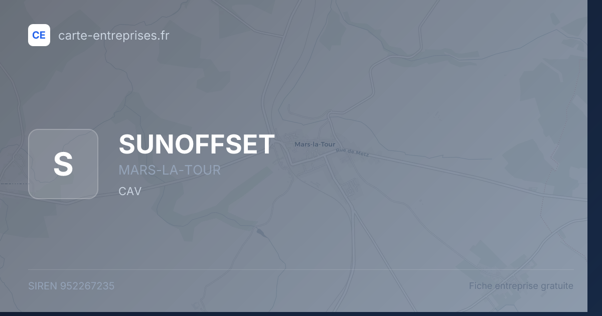 SUNOFFSET — 952267235 — fiche entreprise
