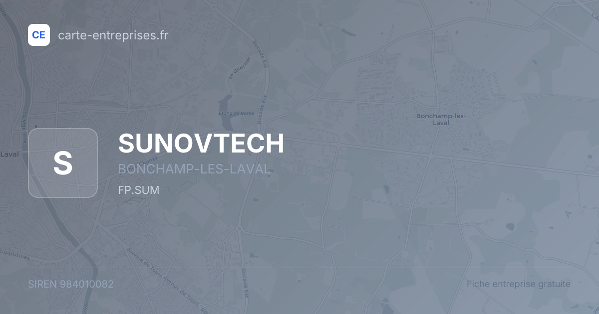 SUNOVTECH — 984010082 — fiche entreprise