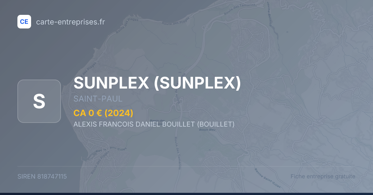 SUNPLEX — 818747115 — fiche entreprise