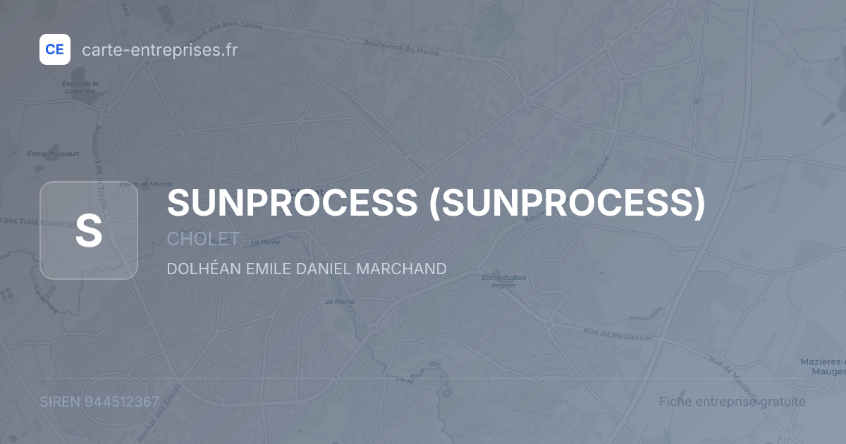 SUNPROCESS — 944512367 — fiche entreprise