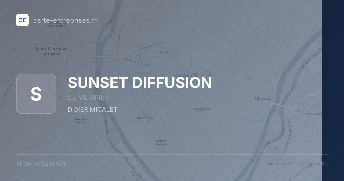SUNSET DIFFUSION — 405205683 — fiche entreprise