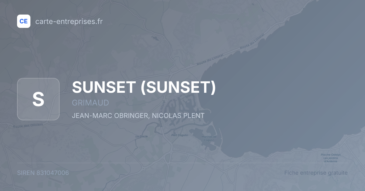 SUNSET — 831047006 — fiche entreprise