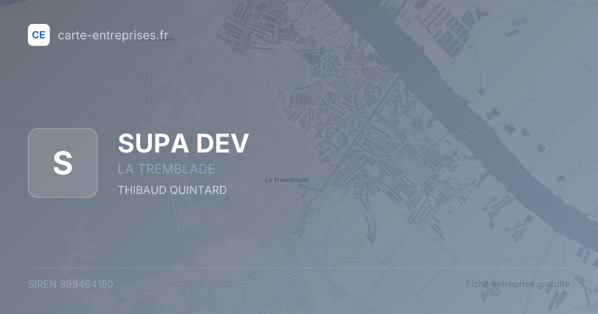 SUPA DEV — 899464150 — fiche entreprise