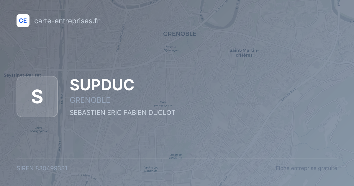 SUPDUC — 830499331 — fiche entreprise