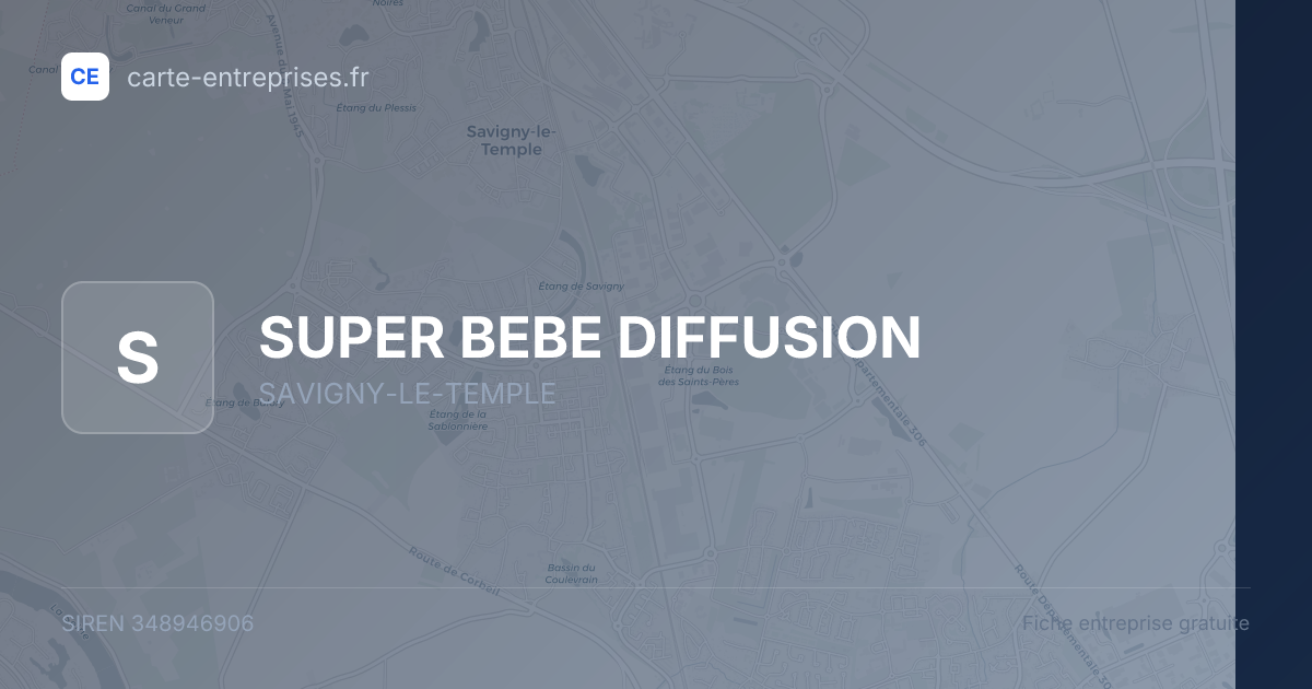 SUPER BEBE DIFFUSION — 348946906 — fiche entreprise