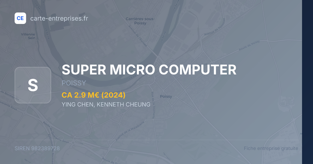 SUPER MICRO COMPUTER — 982389728 — fiche entreprise