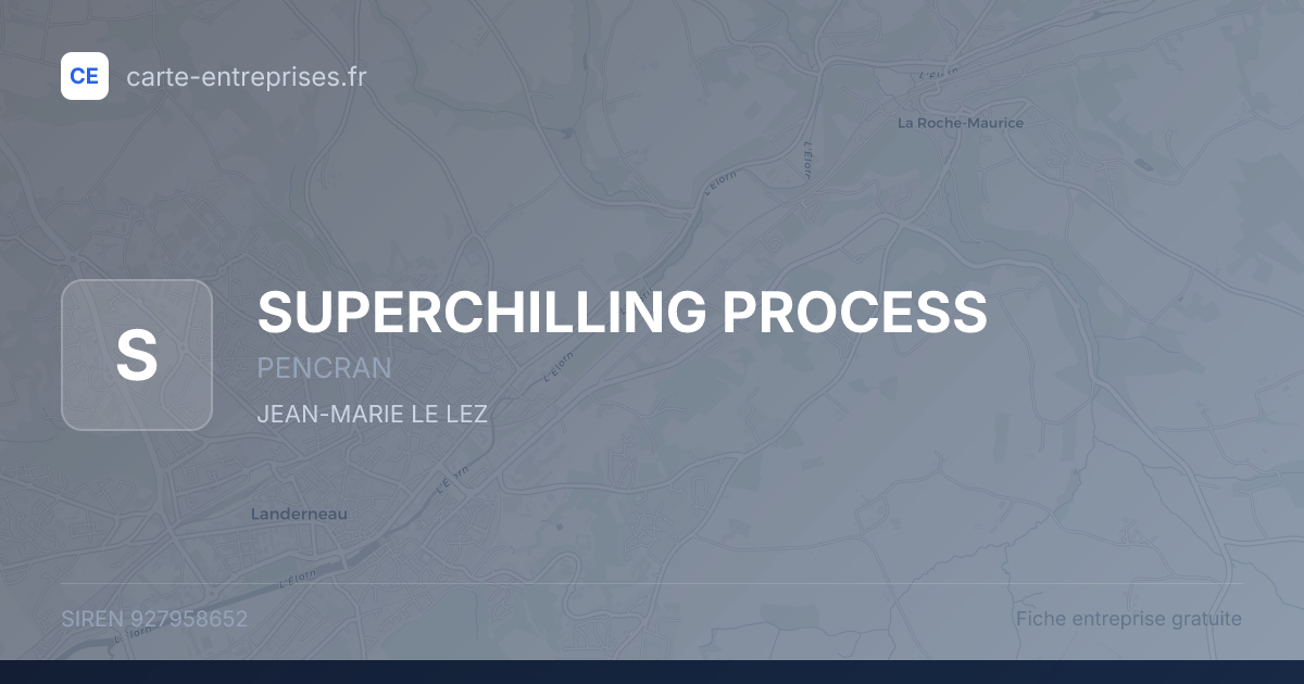 SUPERCHILLING PROCESS — 927958652 — fiche entreprise
