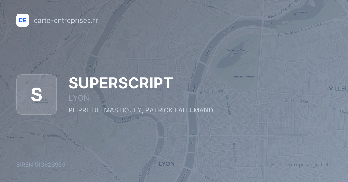 SUPERSCRIPT — 510626955 — fiche entreprise