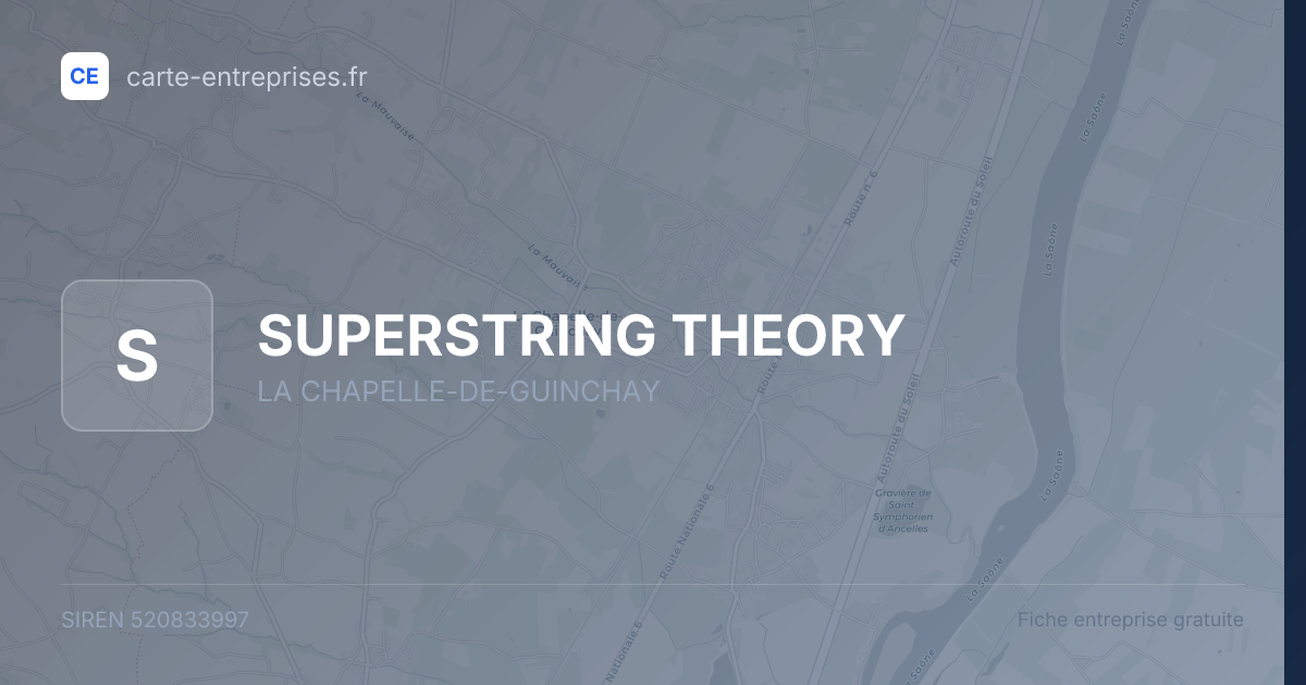 SUPERSTRING THEORY — 520833997 — fiche entreprise