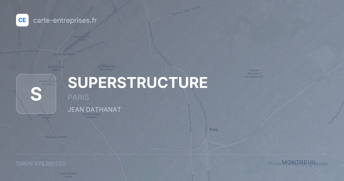 SUPERSTRUCTURE — 978360220 — fiche entreprise