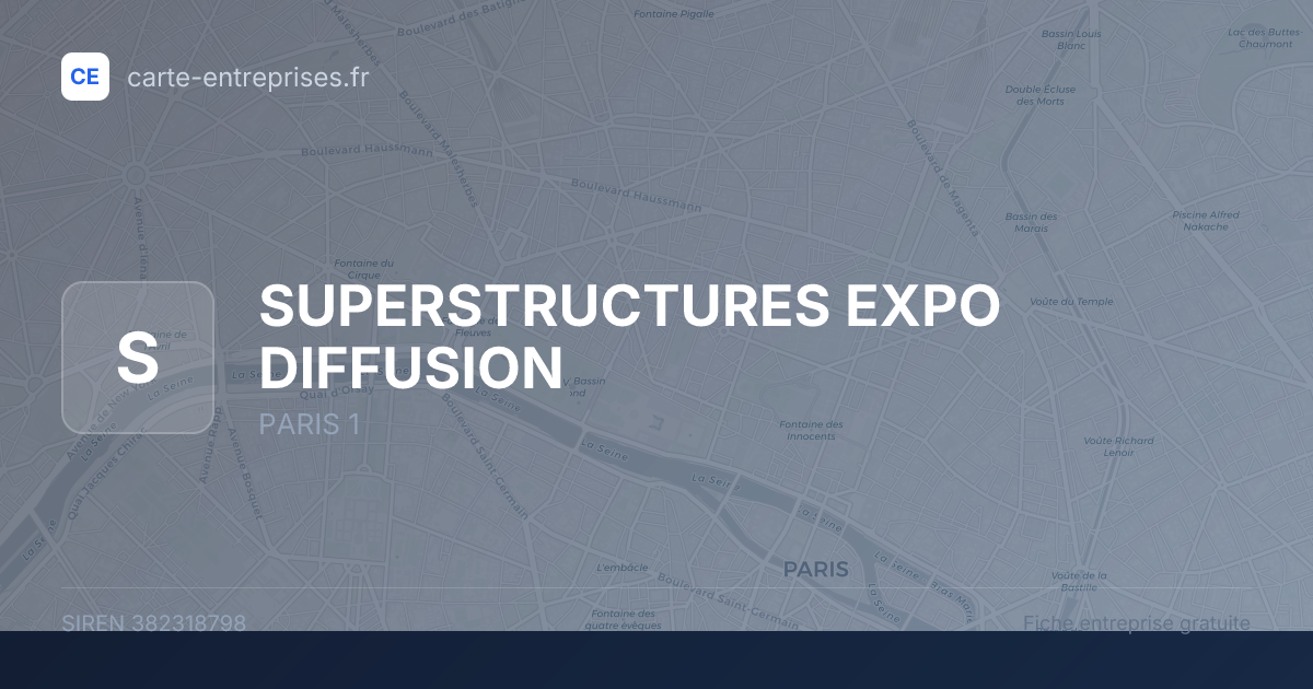 SUPERSTRUCTURES EXPO DIFFUSION — 382318798 — fiche entreprise