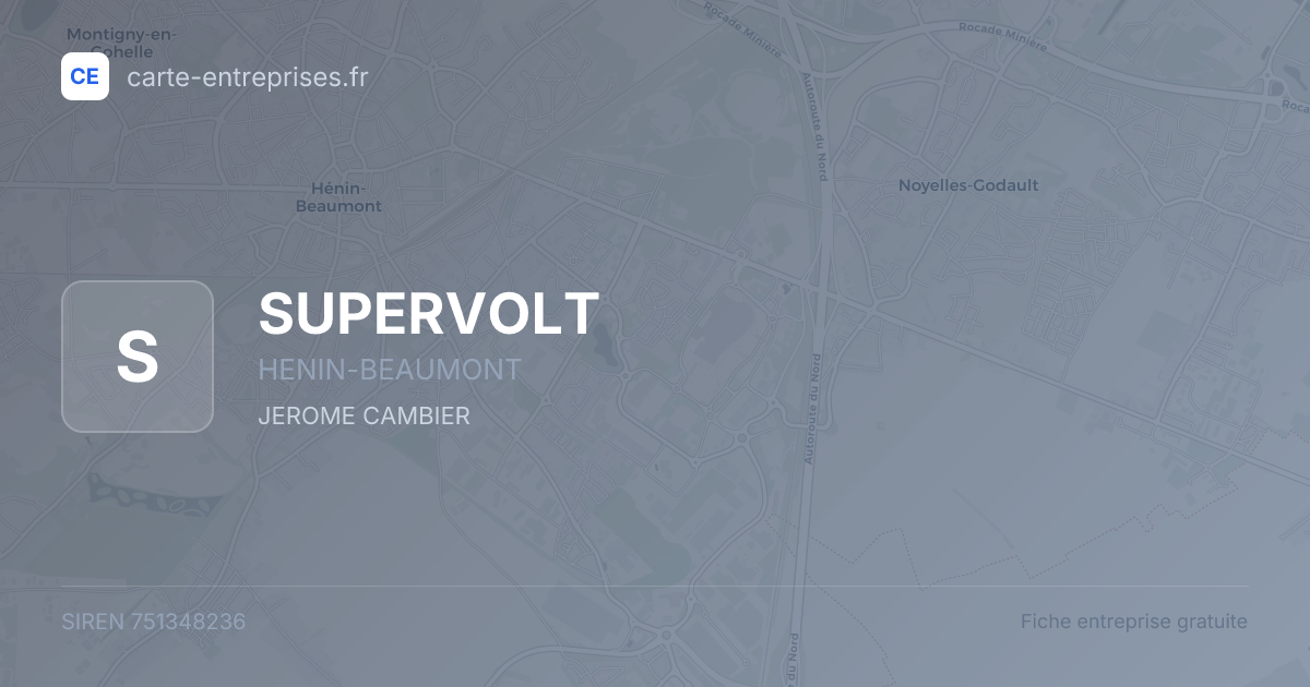 SUPERVOLT — 751348236 — fiche entreprise