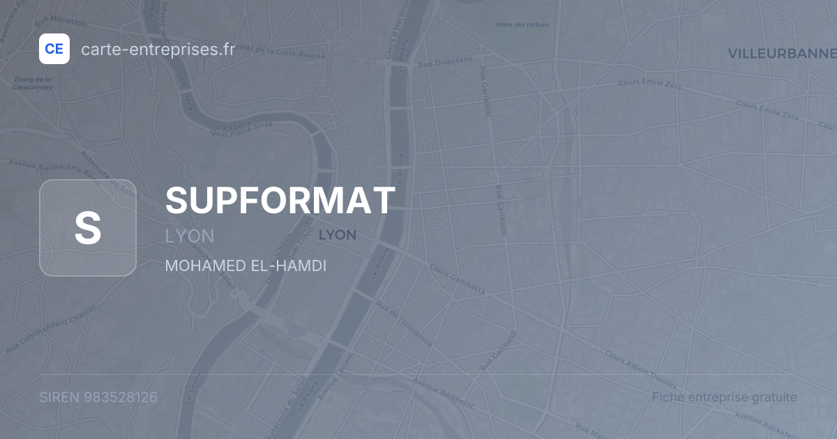 SUPFORMAT — 983528126 — fiche entreprise